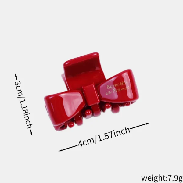 Acetate solid color bow hairpin