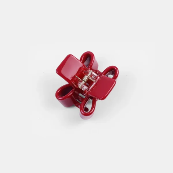 Acetate solid color bow hairpin