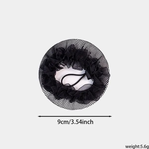 4-Pack Black and White Hair Net