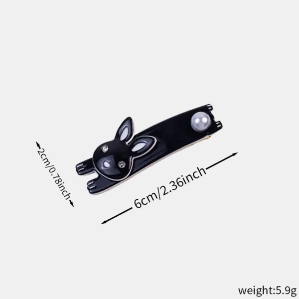 Bunny Diamond Pearl Hair Clip