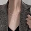 Double Layer Pendant Necklace for Women