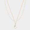 Double pearl necklace