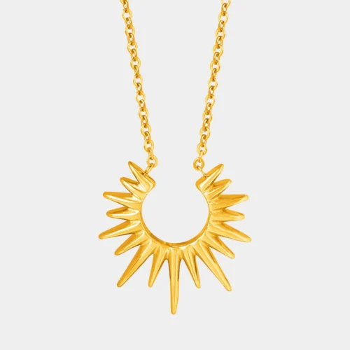Sunflower necklace, stylish personalized necklace