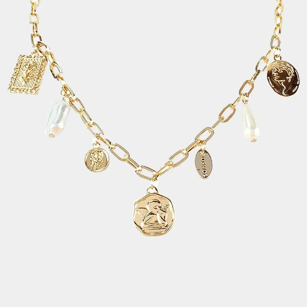 Vintage Alloy Geometric Pattern Necklace