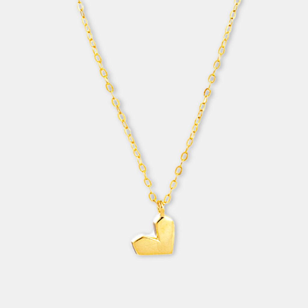 Heart-shaped electroplated necklace