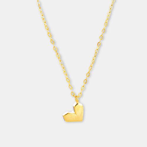 Heart-shaped electroplated necklace