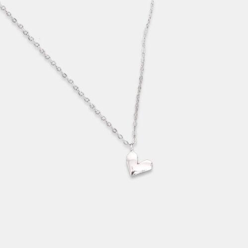 Heart-shaped electroplated necklace