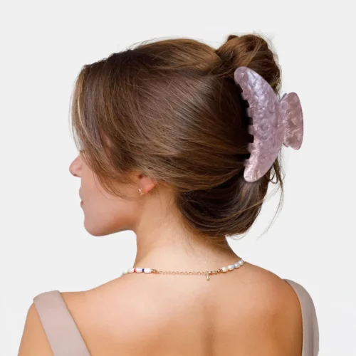 Gradient quicksand semi-circular hair grab