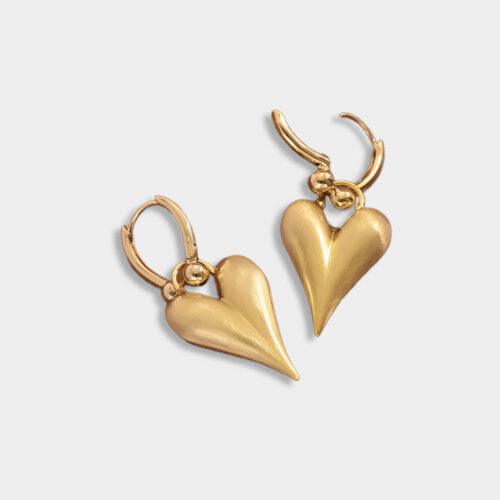 Electroplated heart earrings