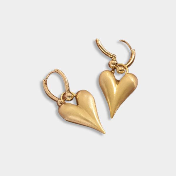 Electroplated heart earrings
