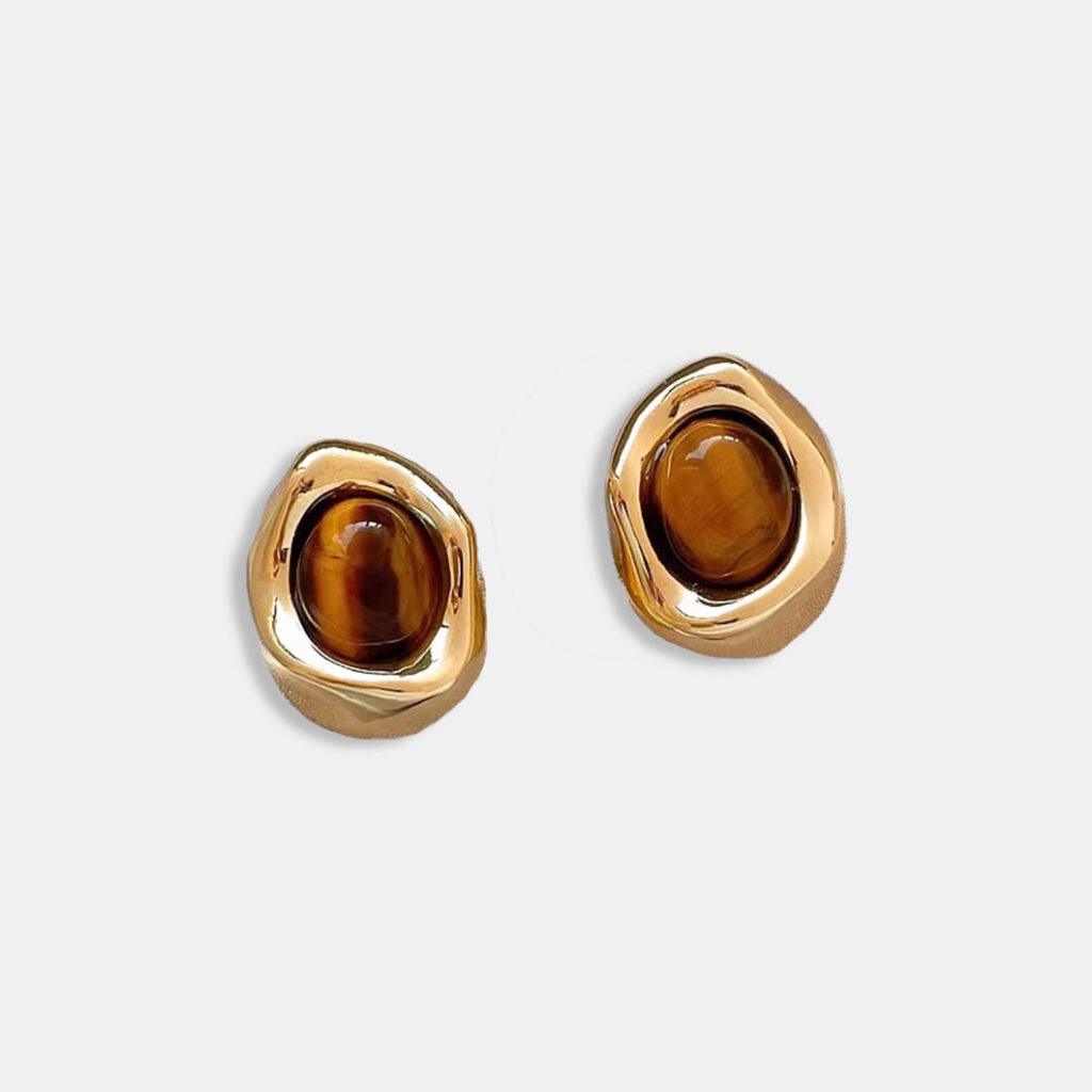 Maillard Tiger Eye Earrings