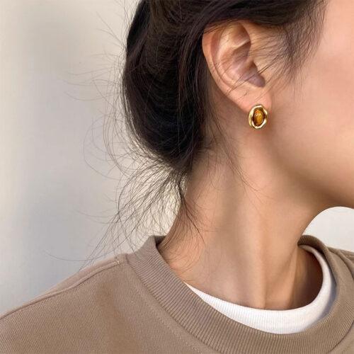 Maillard Tiger Eye Earrings