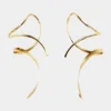 Irregular geometric wave earrings