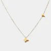 Double Butterfly Alloy Necklace