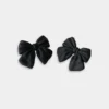 Matte painted bow earrings