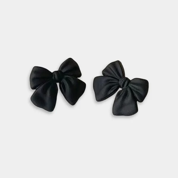Matte painted bow earrings