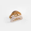 1-Pack Women's Acetate Hair Claw Clip - Medium Size Minimalist Leopard Print, Tie-Dye & Solid Color Hair Clips