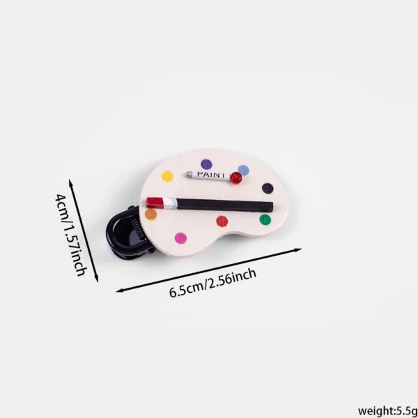 1 Cartoon Color Palette, Cute Hair Clip, Exquisite And Compact Mini Hair Accessory, Girl'S Gift