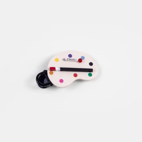 1 Cartoon Color Palette, Cute Hair Clip, Exquisite And Compact Mini Hair Accessory, Girl'S Gift